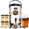 WantJoin Insulated Beverage Dispenser-75 Cup Hot&Cold water Urn for Catering-Stainless