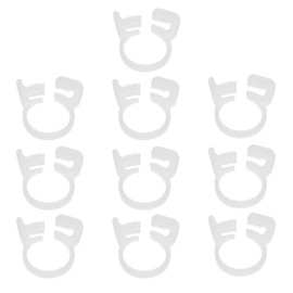M METERXITY 10-Pack Double Gripping Nylon Hose Clamps, 7/16" 11.4-12.4mm Double Snap Grip Adjustable Ratcheting Clamps for Connecting/Fastening/Sealing Hose/Pipes/Tubing Clamp [White]