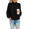 Saodimallsu Womens Jumper Turtleneck Oversized Sweaters Batwing Long Sleeve Pullover