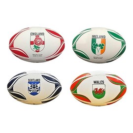 Gioco International Country Themed Rugby Balls Ball, Adults Unisex, England (Multicolour), 5