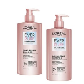 L'Oreal Paris EverPure Bond Repair Shampoo for damaged hair, 2 pieces, 680ml / 로레알 에버퓨어 본드 리페어 샴푸 손상모용 L'Oreal Paris EverPure Bond Repair Shampoo, 2개, 680ml