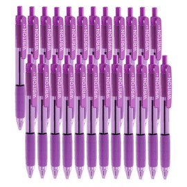 Writon Retractable Purple Ballpoint Pens - 24-Pack Writing Pens - Comfortable Grip - 0.7mm Fine Point for Smooth Writing - Fast-Drying Ink Pen - Ball Point Pens - Modern School, Office Supplies