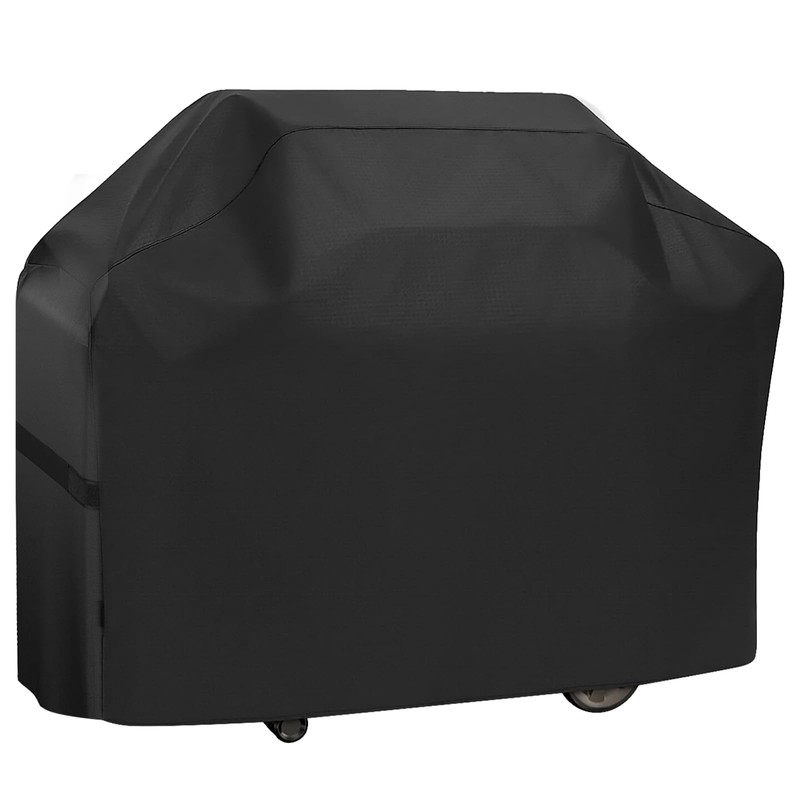 Grill Cover with Hook and Loop Straps and Adjustable Drawstring