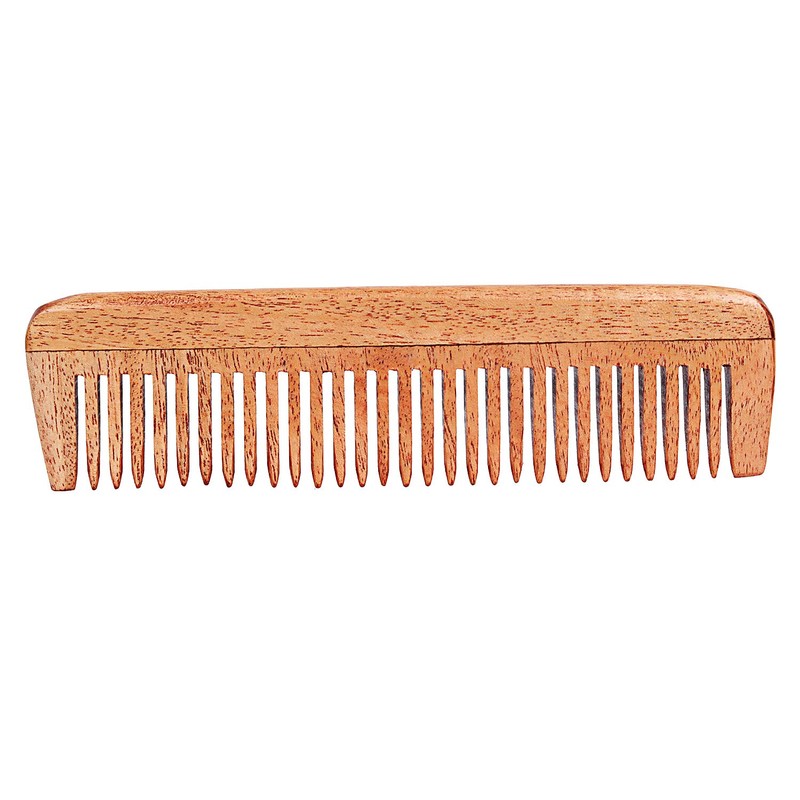 SVATV Handmade NEEM WOOD Detangling Comb for Thick, Curly and