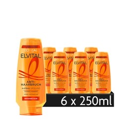 L'Or√©al Paris Elvital Anti-Haarbruch Pflegende Aufbausp√ºlung zum tiefen Wiederaufbau der Haarstruktur, Mit Aufbau-Ceramid, 6 x 250 ml