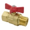 Joywayus Brass Garden Hose Shut Off Valve Full Flow, 3/4"GHT