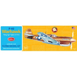 Paul K. Guillow, Inc. Guillow's Curtiss P-40 Warhawk Balsa Wood Model Airplane Kit, WWII Plane GUI-501