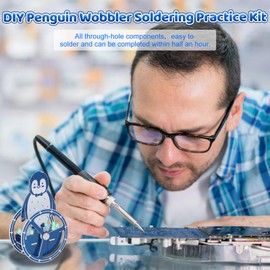 BANRIA DIY Penguin Soldering Kit, Wobbling Penguin Soldering Project with Motion-Activated RGB Lights, Back to School Soldering Practice Kit for Students, Fun Electronics Project for STEM Education
