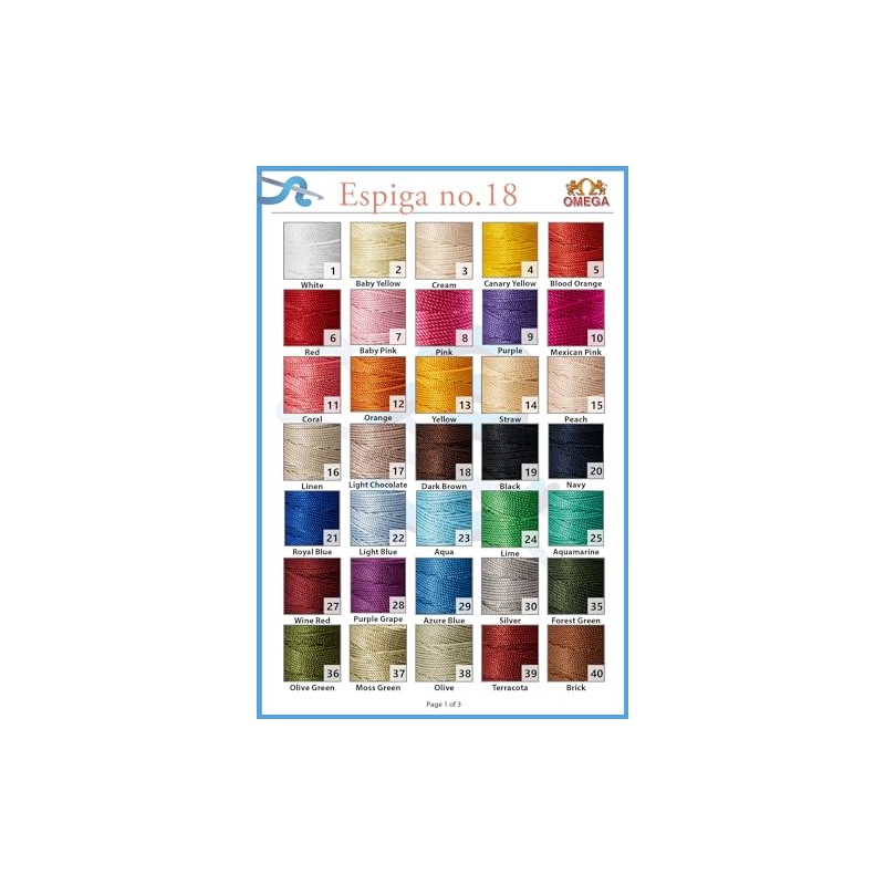 Espiga No.18-100% Nylon Omega String Cord for Knitting and Crochet