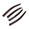 Arokzn 4pcs Smoke Tinted Tape-On Side Window Visor Rain Guards