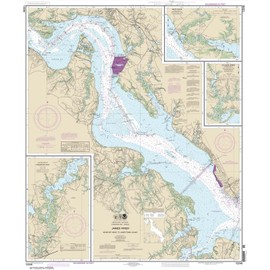 Paradise Cay Publications, Inc. NOAA Chart 12248: James River Newport News to Jamestown Island; Back River and College Creek 35 x 42.2 (Traditional Paper)