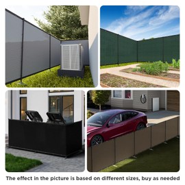 Coonoble 5' x 24' Green Privacy Fence Panels for Outside, 240 GSM Outdoor Privacy Screen Freestanding, Above Ground Pool Fence, Temporary Dog Fences, Backyard AC Unit Fencing, Animal Barrier