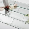 Lovdeco Mirror Peel and Stick Tile, Beveled Subway Mirror Backsplash