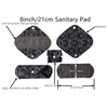 MUMBABY Panty Liners 20.5cm Charcoal Bamboo for Mum Reusable Sanitary