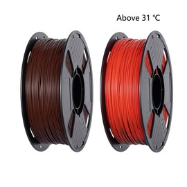 CC3D 31℃ Temperature Color Changing PLA Filament Chocolate to Red 1.75mm 1KG 3D Printer Filament FDM 3D Printing Materials Color Change Filament PLA Chocolate to Red