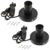 HUAREW Polished Metal Desktop Lamp Base, E26 E27 Screw Light