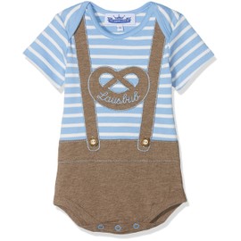 P.Eisenherz Trachten Baby Bodysuit – Lederhosen Lausbub – Blue, blue
