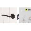 HANDLEZONE® Nemo Privacy Lever On Round Rose Door Handles, with