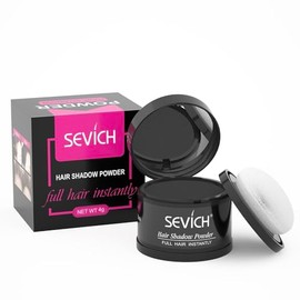 (Black) - Instantly Hair Shadow - Sevich Hair Line Powder, Quick Cover Grey Hair Root Concealer with Puff Touch, 4g Black