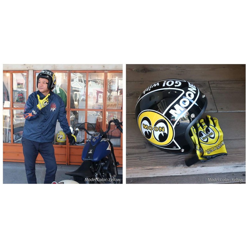 MOONEYES OMG-018 MESH GLOVE Mesh Gloves, Yellow, M Size