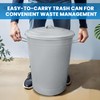 Plexon Round Trash Can 13 Gallon, Vintage Metal Outdoor Trash
