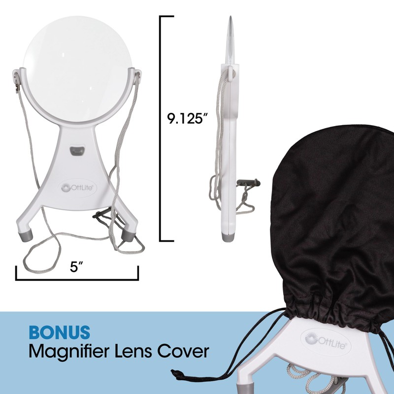 OttLite MG013HF 4-Inch Hands-Free LED Magnifier