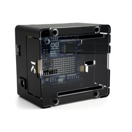 KKSB Project Case for Arduino UNO R4 | Compatible with UNO R4 Minima and UNO R4 WiFi | Space for Arduino Ethernet HAT | Transparent Cover | Durable Aluminium Case with Steel Base