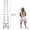 SIKY Aluminum Telescopic Portable Adjustable Folding Extension Ladder 10.5 Ft/3.2M