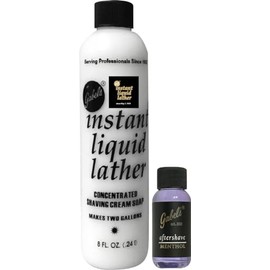 Instant Liquid Lather 8oz Concentrated shaving soap (1) for Lather Machine and 1oz Ave 18 Aftershave. Manufacturer Direct sealed bottle with black label