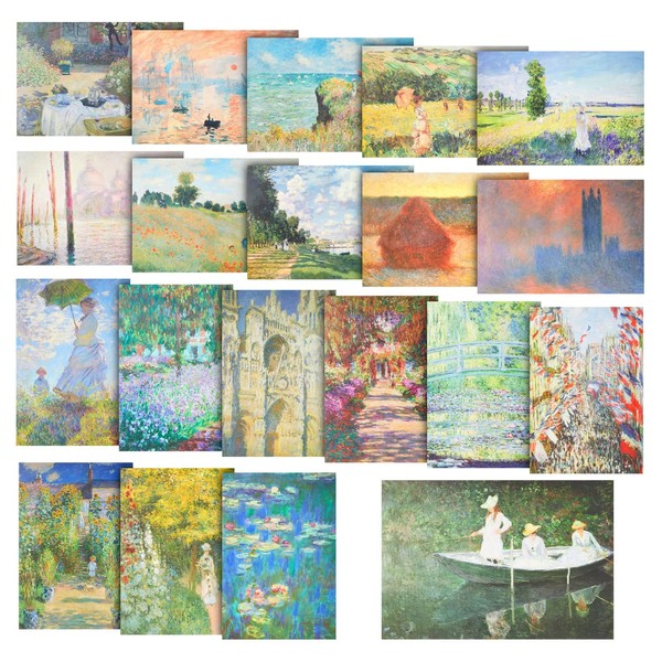 20 Set of Claude Monet Posters for Home Decor, Matte