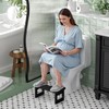 Bathway Squatting Potty Stool, Foldable Black Poop Stool, Bamboo Toilet