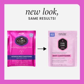HASK CURL CARE Deep Conditioner Treatments for curly hair- vegan formula, cruelty free, color safe, gluten-free, sulfate-free, paraben-free - Pack of 6