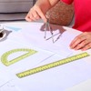Zonon 3 Pcs Plastic Ruler 6 Inch Protractor Drawing Compass