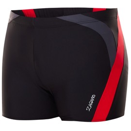 Zagano Men's Swimming Trunks - Swimming Trunks Men's Swimming Trunks - Durable Men's Swimming Trunks Tight Fit - Made in EU, black/red