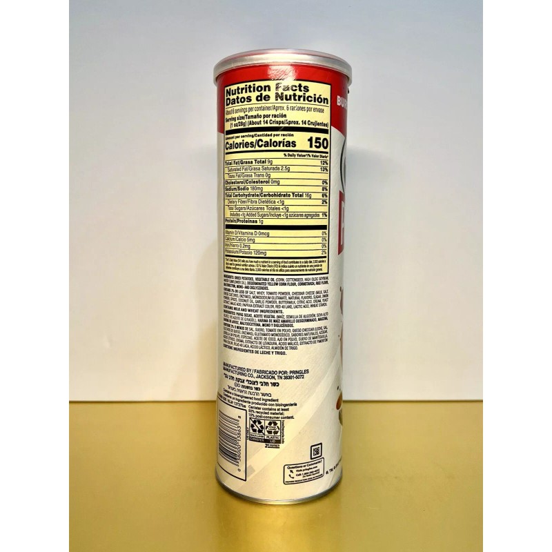 Pringles New Limited Pringles Pizza Pepperoni Cheese Tomato Potato Crisps