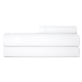 CASUAL LIVING Twin XL Sheets Set 3 Piece Cooling Sheets with 1 Pillowcase Soft Microfiber Hypoallergenic Washable Bed Set Deep Pocket Lightweight Bedding Elasticized for Dorm or Bunk, Twin XL, White