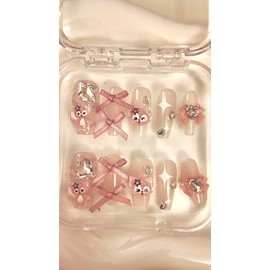 LL Nails - Trendy Handmade Press On Nails (Purrfect Pink, Small)