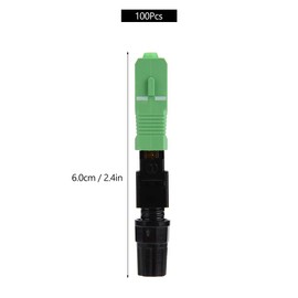 100Pcs Embedded Optic Fiber Connector, Optic Fiber Quick Connector SC/APC Quick Fast Cold Connector Connection Adapter for FTTH