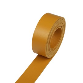 Picheng Yellow Double Sided Smooth Leather Strip 72 Inches Long (1 inches Wide) Very Suitable for for Pet Collars, Traction Ropes, Belts, Handles, Leather Watch Straps DIY Craft Projects (Yellow)