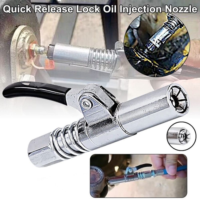 BRAVECOW Grease Gun Coupler Locks Oil Injection Zerk Fittings Original