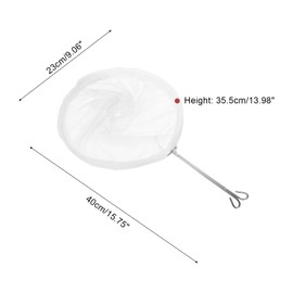 uxcell 1 Pcs Cloth Coffee Filter Bags, Coffee Sock Filter, Reusable Coffee Strainer with Double Hook Steel Ring Handle, Large, White