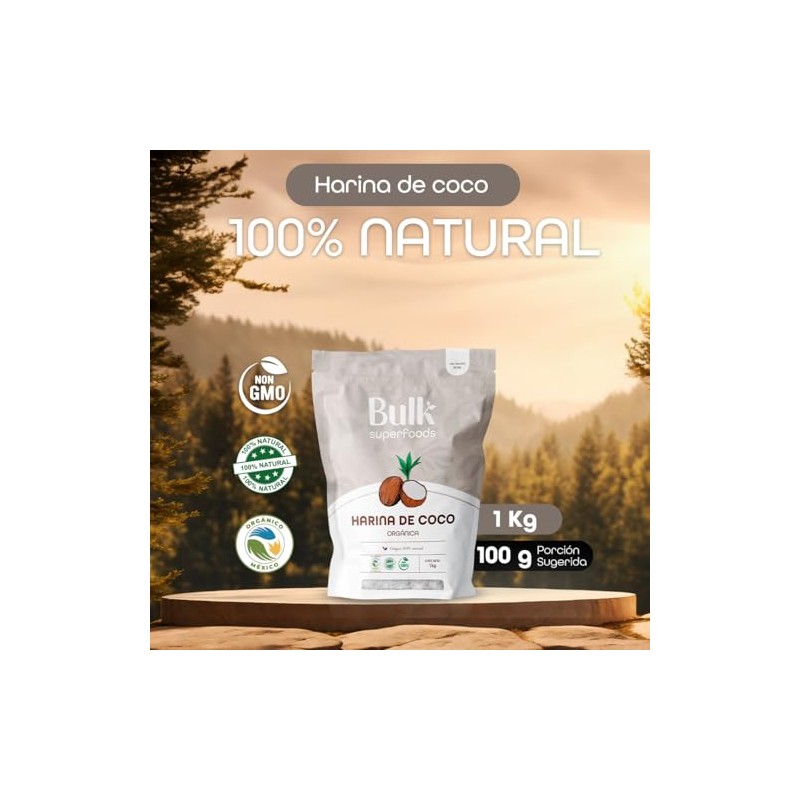 BULK SUPERFOODS Harina de Coco 1 kg |- 100% Natural