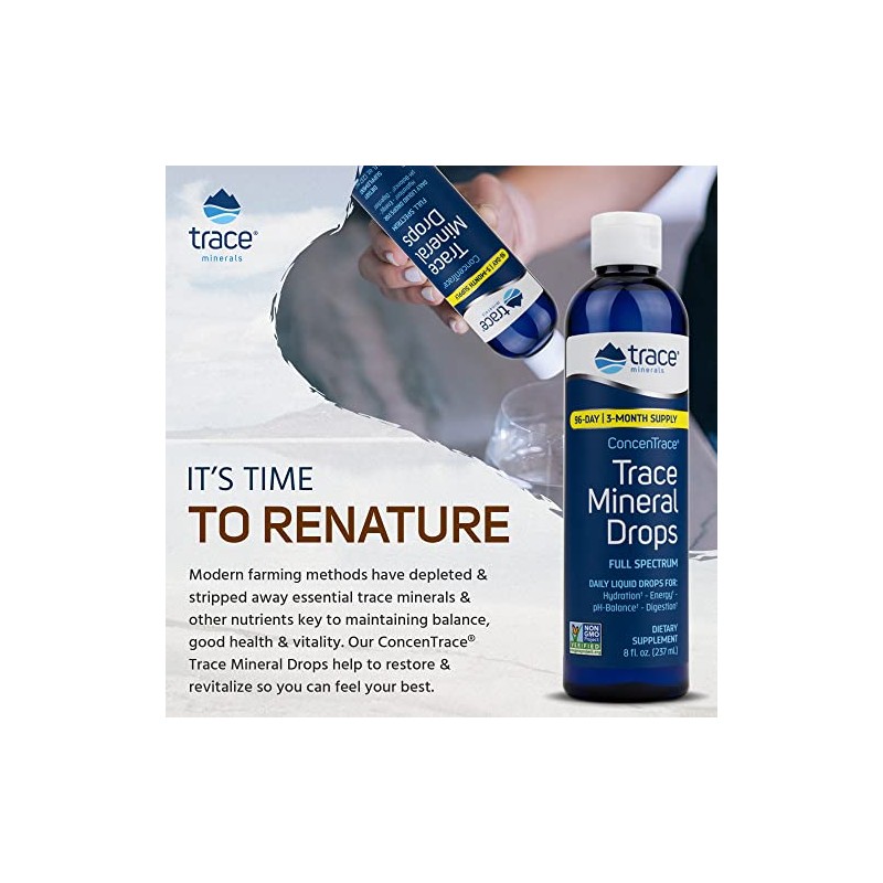 Trace Minerals ConcenTrace Trace Mineral Drops (237 ml, 2 Pack)