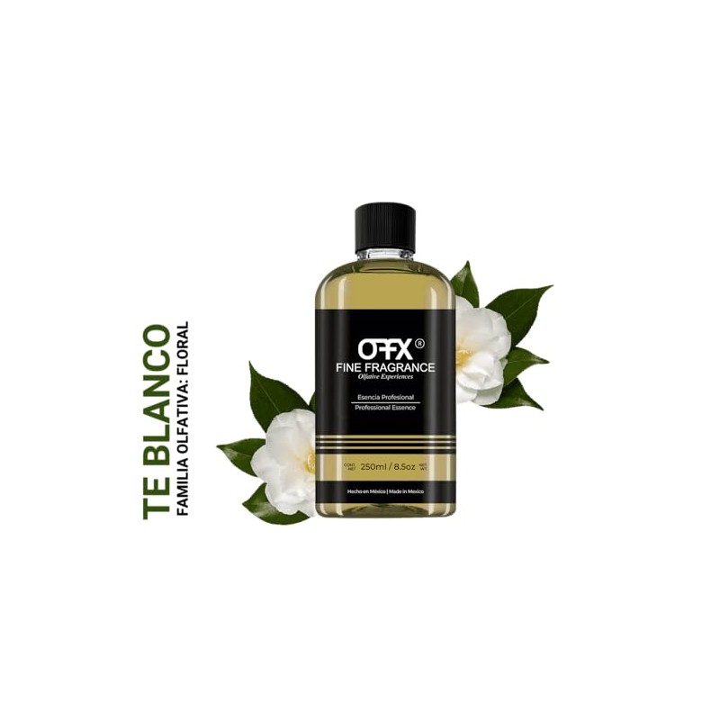 Esencia de Te Blanco de 250ml, esencia de uso profesional,