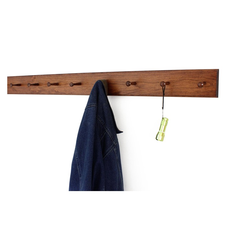 Solid Cherry Shaker Peg Racks (Mahogany, 18" x 3.5" with