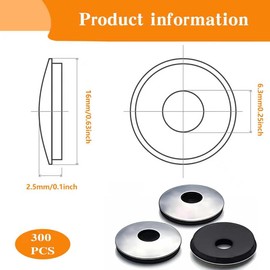 YUESIKJ Pack of 300 EPDM Sealing Washers M6.3 x 16 mm Stainless Steel Rubber EPDM Washers for Screws Spengler Screws