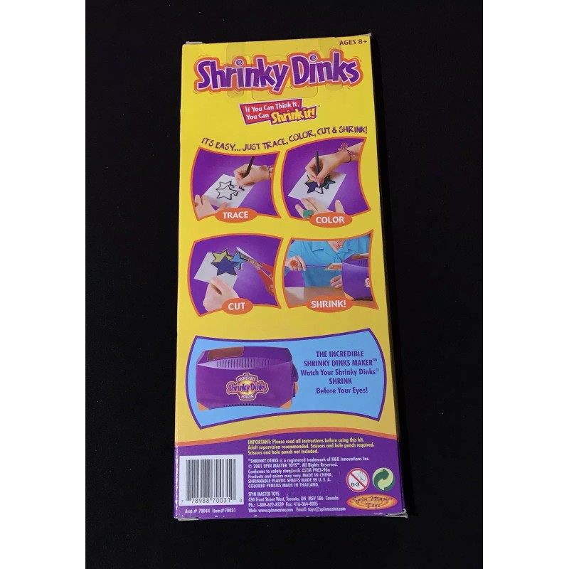 SHRINKY DINKS SHRINKY FRAMES ACTIVITY KIT 2001 SPIN MASTER TOYS