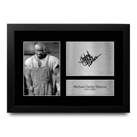 HWC Trading FR A4 Michael Clarke Duncan The Green Mile John Coffey Gifts Printed Signed Autograph Picture for Movie Memorabilia Fans - A4 Framed