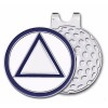 C/T Golf Ball Marker w/ Magnetic Hat Clip Blue/ WHITE