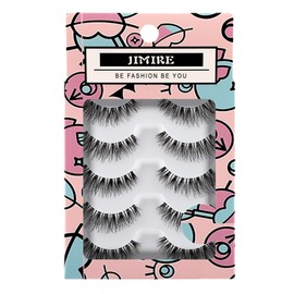 JIMIRE Fake Eyelashes Natural Lashes False Eyelashes Multipack